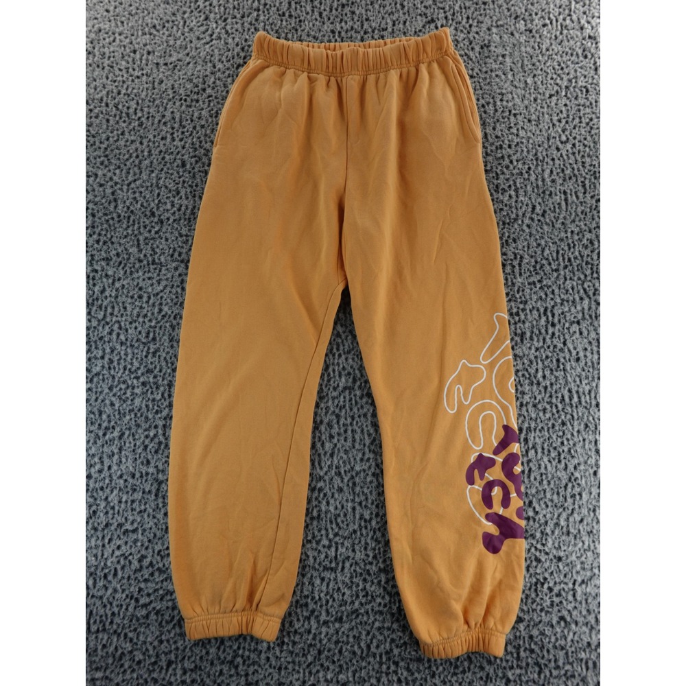 Twitch Sweatpants Orange Joggers Graphic Print Elastic Waist Size M